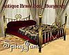 Antique Brass Bed Brgndy