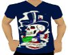 Vneck skull Gamble Dblue