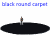 Black round carpet