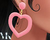 VK. Pink Heart Earrings