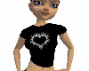 Baby tee Black Hearts