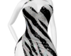 Zebra Glitter Long Dress