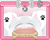 🐾 White Pup Ear Paw 6