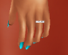 teal nails