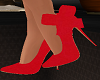 Red Side Bow Heels