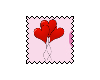 heart balloons stamp