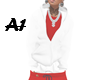 Stud White&Red Hoodie