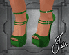 :Is: Green Leather Heels