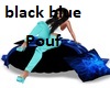 black blue Pouf
