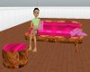 Pink Koa Wood Couch