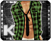 (K) Green Plaid Shirt