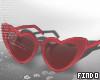 f Red Love Glasses