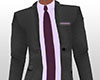 EM Dk Gry Suit Pur Tie