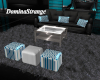 Black Silver Teal Couch