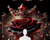 Red black rose bg