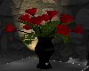 ~OP~ Red Roses Blk Vase