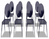 8 wedding chairs blue