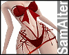 RED NET DRESS POLINA