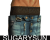 // BLUE LACED UP PANTS