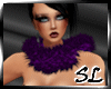 [SL] fur collar purple
