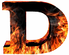 3D Letter D Fire