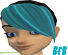 Turquoise Kimiko Bangs