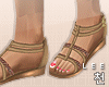 ! Brown Braided Sandals