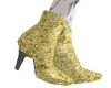 Gold Glitter Heel Boots