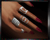 (E) Burgundy Nails&Rings