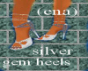 silver gem heels