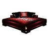 red & black couch
