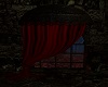 Deep red curtains L
