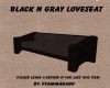 BLACK N GRAY LOVESEAT
