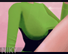 green sweater + corset