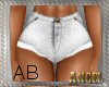 [AIB]Denim Shorts White
