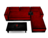 Red Black couch