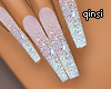 q! diamond sparkle nails