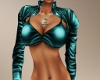 Teal Leather top