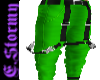 NeonGreen Suspender Pant