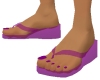 Clear Purple Flip Flops