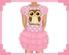 [S] Pink Owl Dress