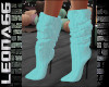 Teal Sweater Boots