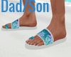 Blue Hawaiian Sandals M