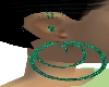 LL-Dk Green earring set