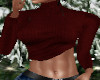 crop turtleneck burgundy