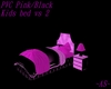 PVC Pink/BLK Kids Bed 2