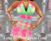 Luna Summer Dress Coral