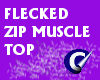 Flecked Zip Muscle Purpl