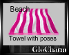 Glo* Pink Striped Towel