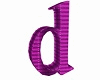 'lou' letter d purple